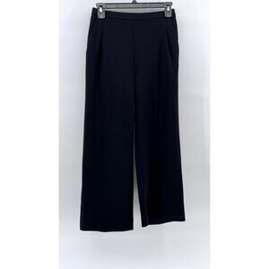 OAK+FORT Women's Black Elastic Waist Wide-Leg Pant SZ XS